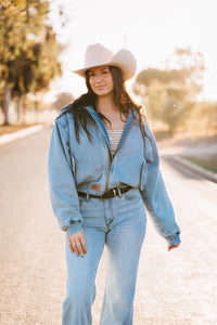 Annie Denim Bomber
