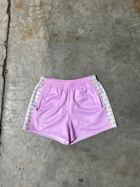 Footy Shorts - Bubblegum Gingham