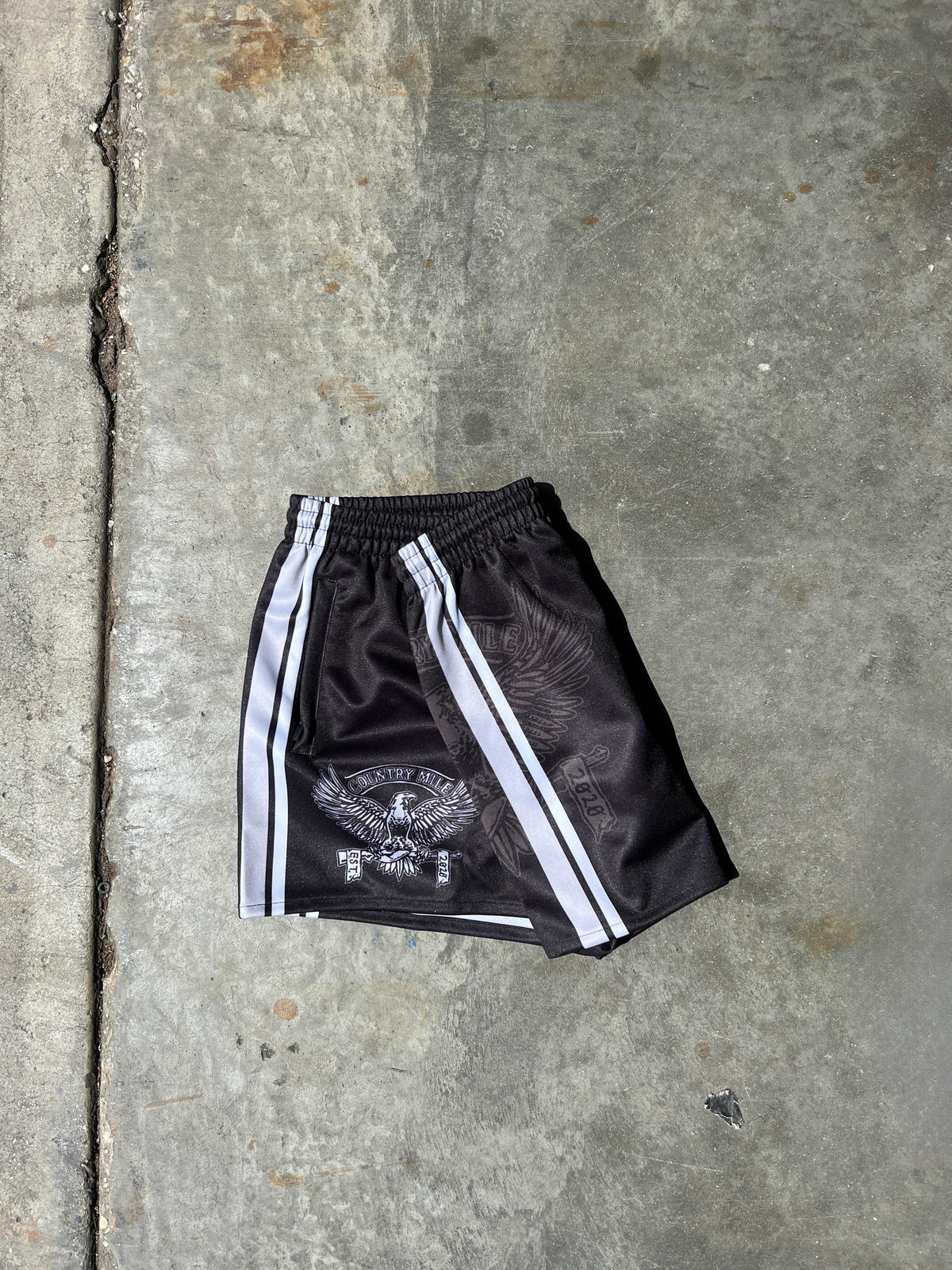 Footy Shorts - Dark Grey Eagle
