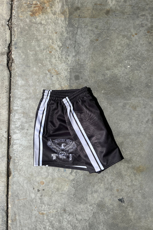 Footy Shorts - Dark Grey Eagle