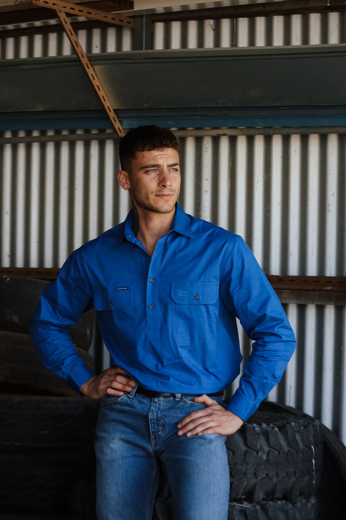 Mallee Work Shirt - Half Button