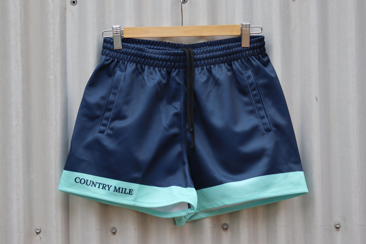 Rugby Shorts - Navy and Mint