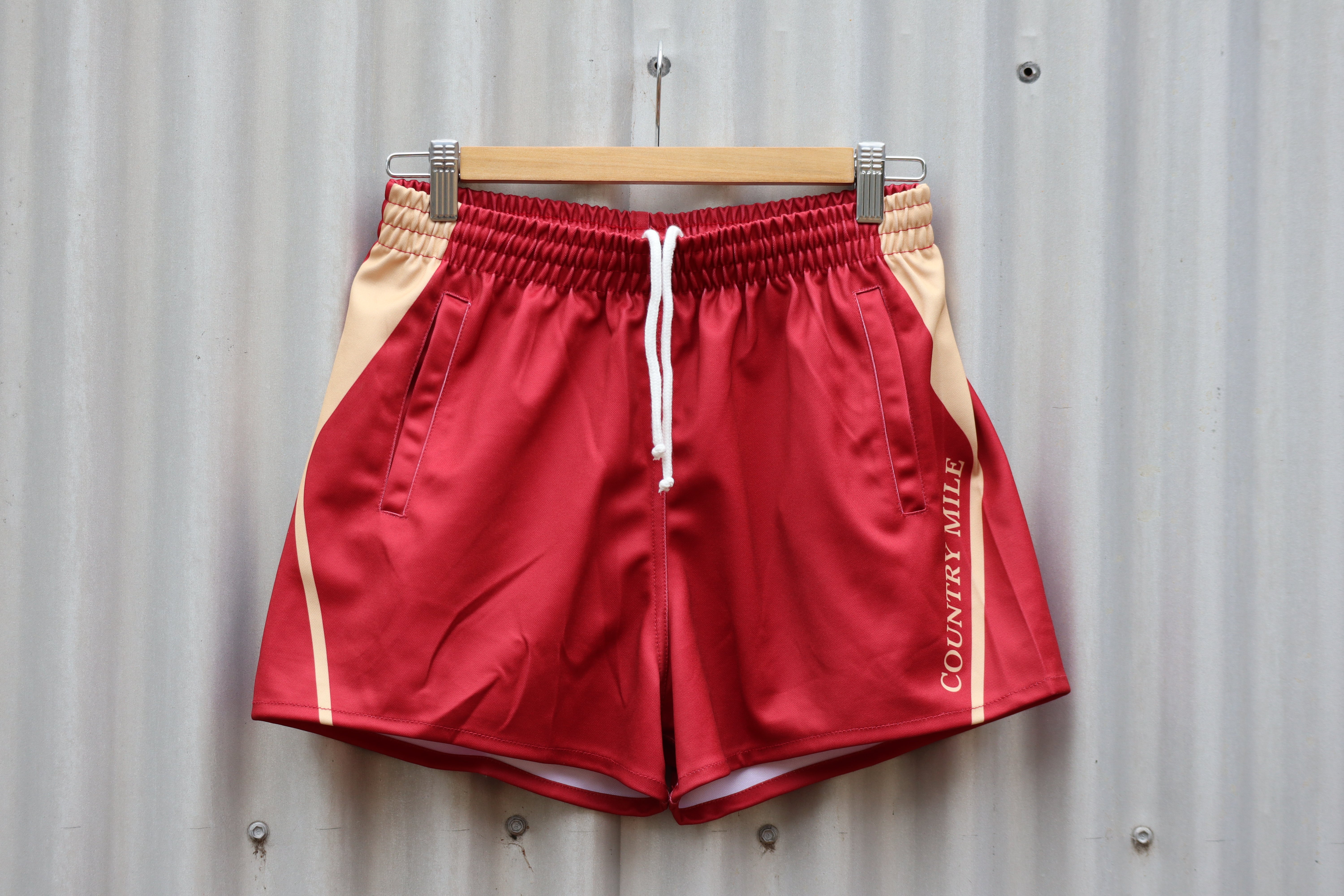 Maroon 2025 rugby shorts