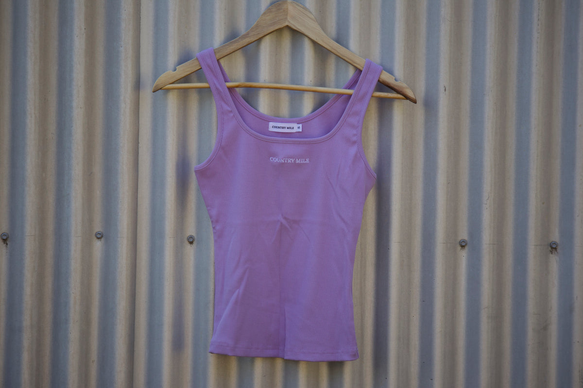 Ladies Ribbed Scoop Singlet