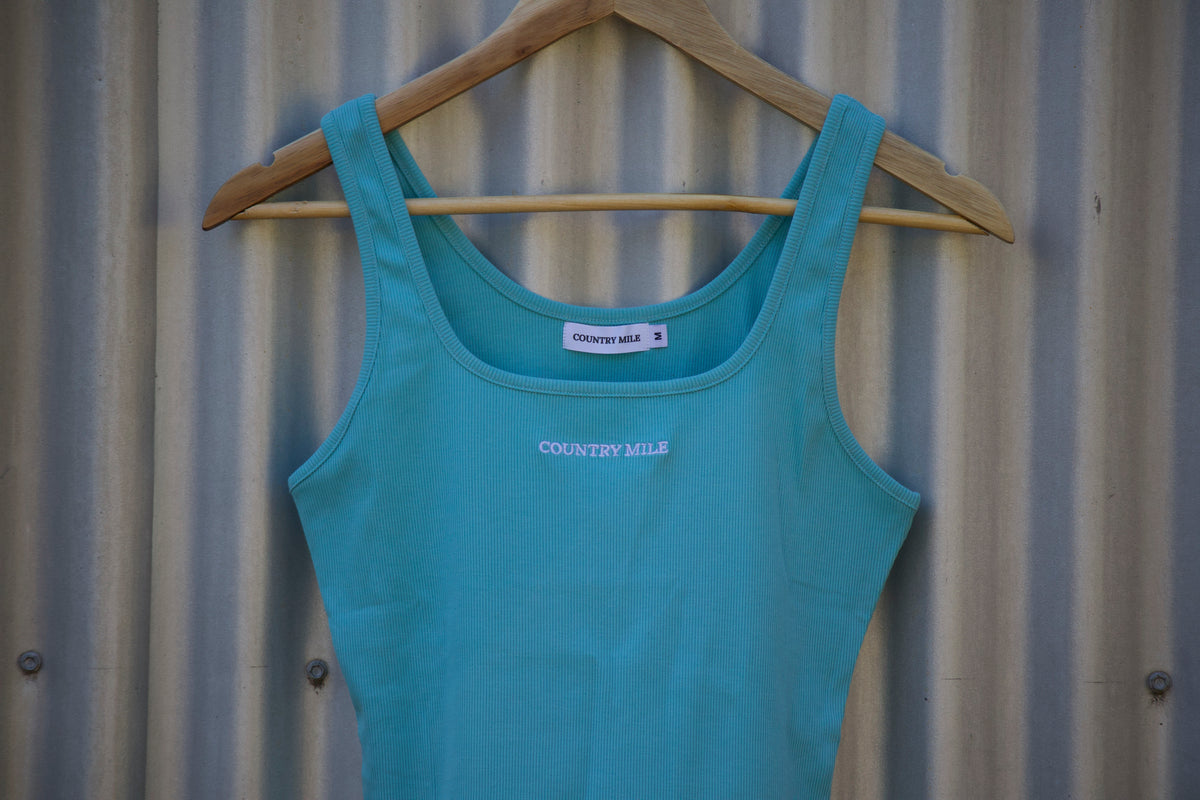 Ladies Ribbed Scoop Singlet