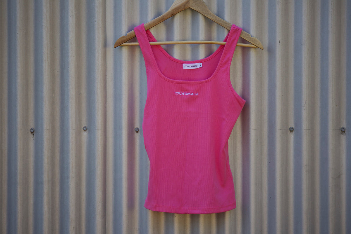 Ladies Ribbed Scoop Singlet