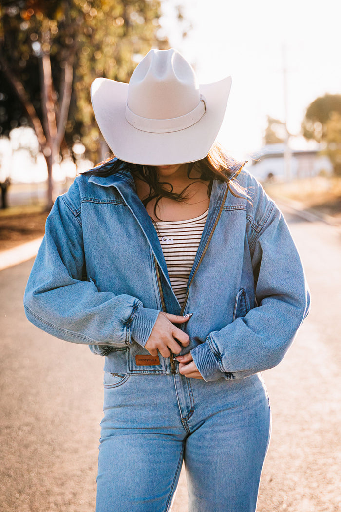 Annie Denim Bomber