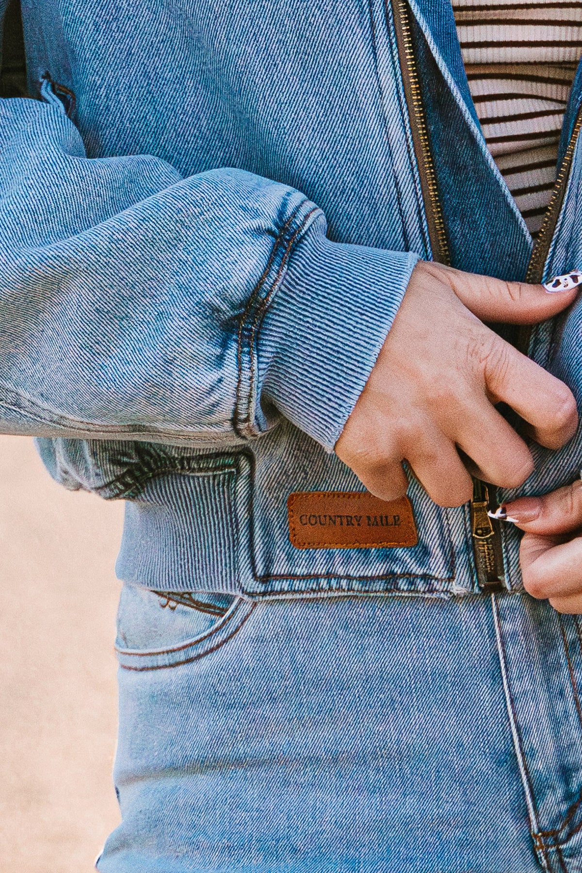 Annie Denim Bomber